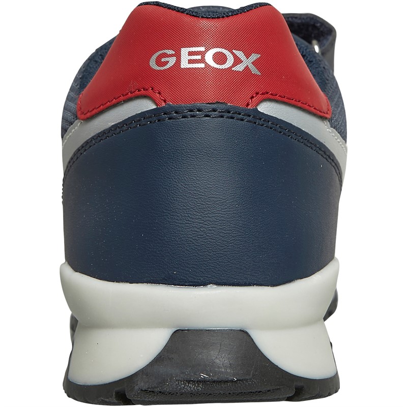 GEOX Junior Boys Pavel Double Strap Trainers Navy/Red