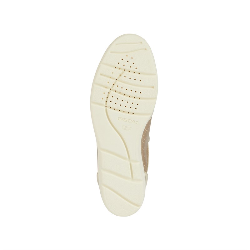 GEOX Baskets Compensées Femme Champagne/Sable Clair