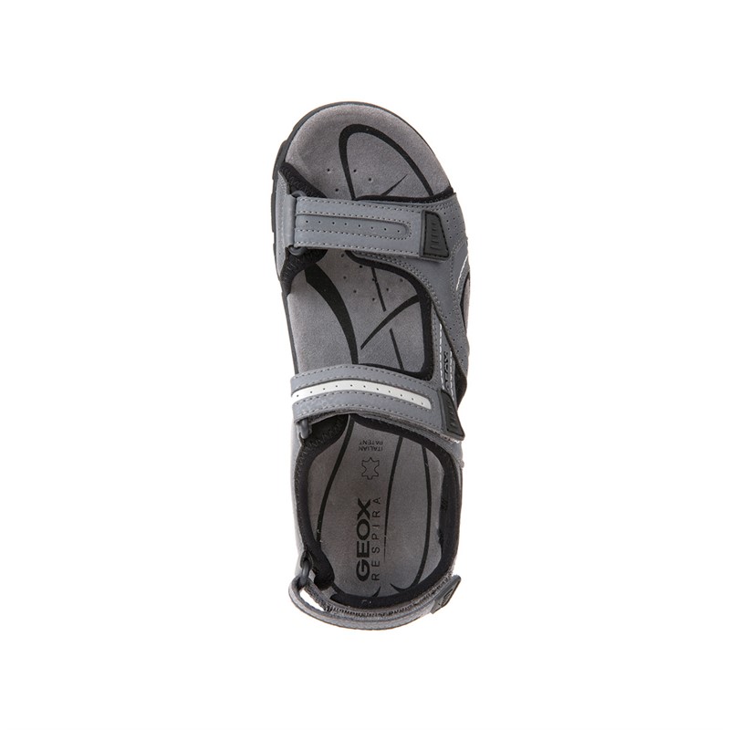 GEOX Mens Strada Sandals Stone/Light Grey