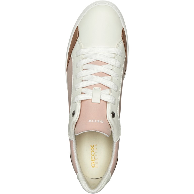 GEOX Womens Blomiee Trainers Light Rose/Optic White