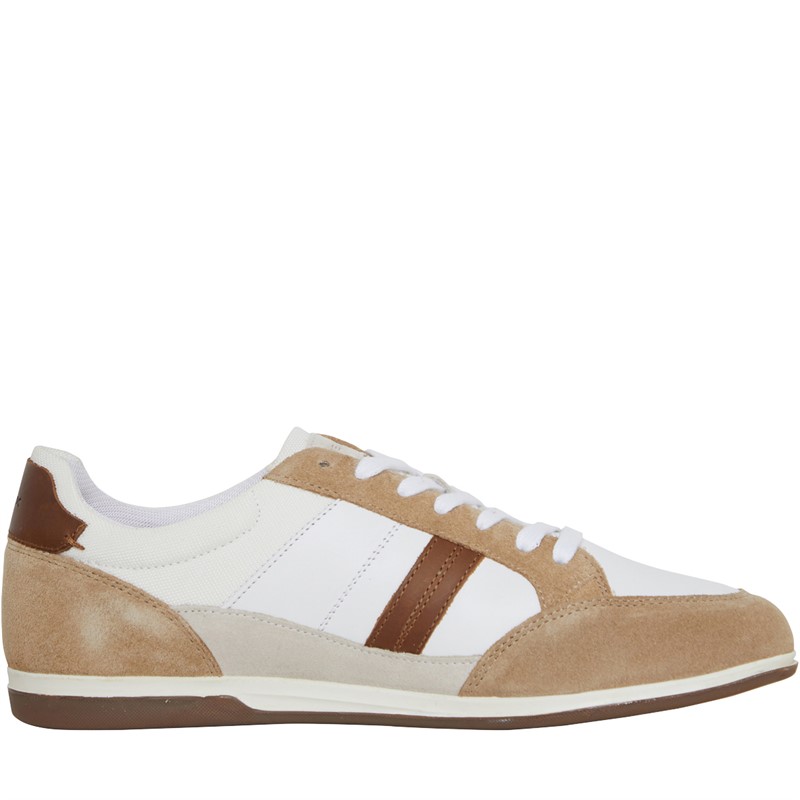 GEOX Mens Renan Low Profile Shoes White/Brown