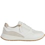 GEOX Damen Bulmya Seitliche Reißverschluss Sneaker Off White