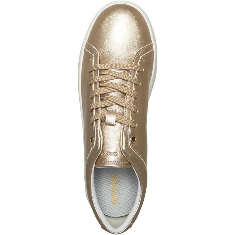 GEOX Womens Skyely Trainers Light Gold