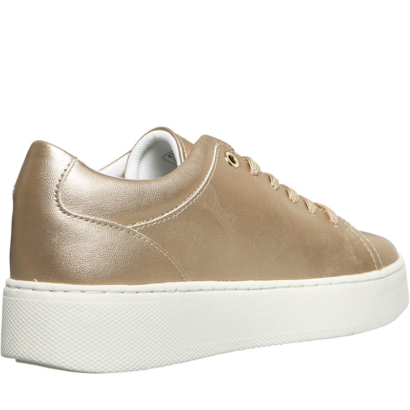 GEOX Womens Skyely Trainers Light Gold