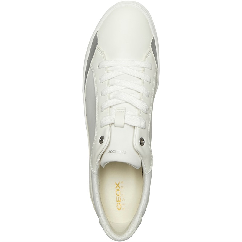 GEOX Womens Blomiee Trainers White/Optic White