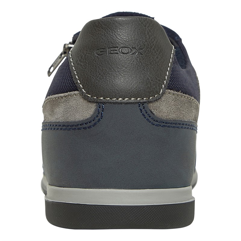 GEOX Mens Renan Low Profile Trainers Navy/Grey