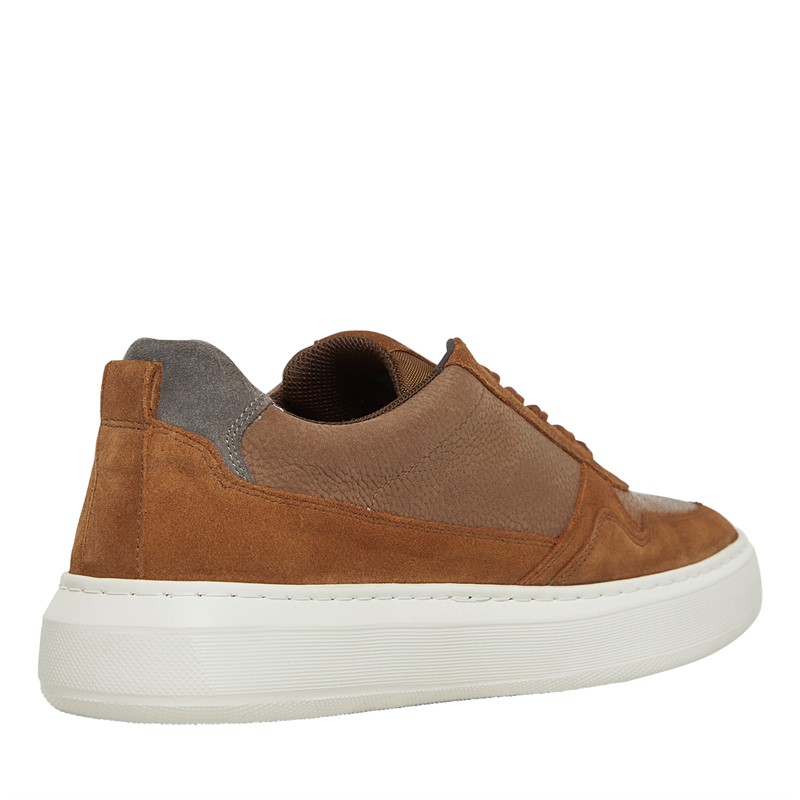 GEOX Mens Deiven Trainers Browncotto