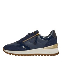 GEOX Womens Desya Side Zip Trainers Navy