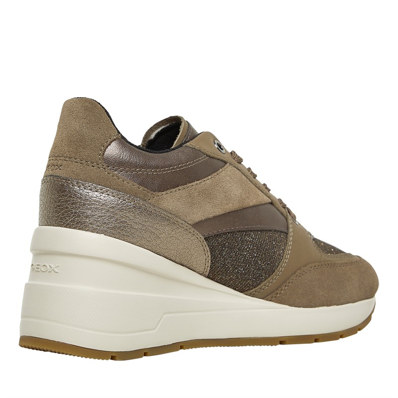 GEOX Baskets compensees Zosma Femme Taupe