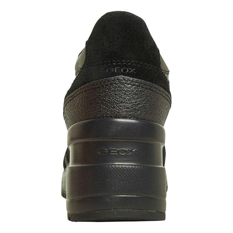 GEOX Damen Zosma Keil-Sneaker Schwarz