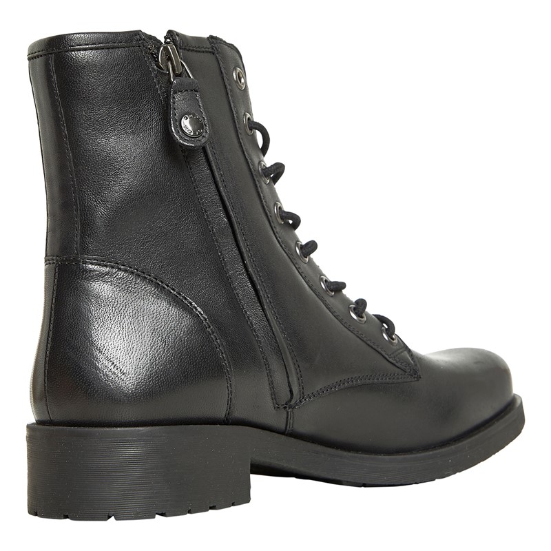 GEOX Bottines à Lacets Rawelle Femme Noir