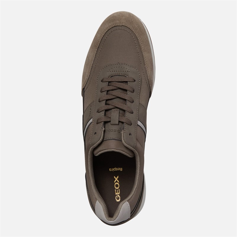 Geox U Avery Sneaker Uomo - Comode E Traspiranti, Chiusura Con Zip E Lacci, Suola Brevettata, Colore Combinato Pelle Effetto Stropicciato