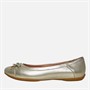 GEOX Womens Charlene Ballerina Shoes Light Gold