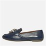 GEOX Dame Palmaria Tassel Loafers Blå/Lys Guld