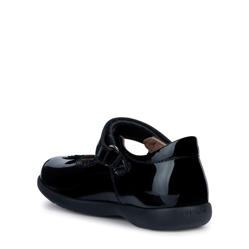 GEOX Girls Naimara Mary Jane Bow Shoes Black Patent
