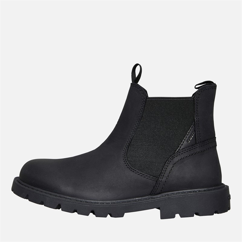 GEOX Junior Boys Shaylax Chelsea Boots Black - Size 39