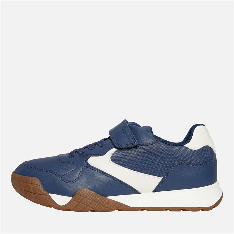 GEOX Baskets Junior Garçon Rann Marine/Ivoire Clair Navy/Lt Ivory