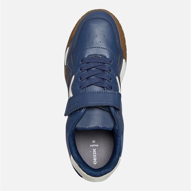 GEOX Baskets Junior Garçon Rann Marine/Ivoire Clair Navy/Lt Ivory