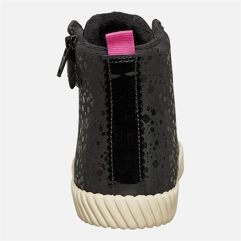 GEOX Mirroless sneakersy za kostkę na suwak dla dziewczynki kolor czarny