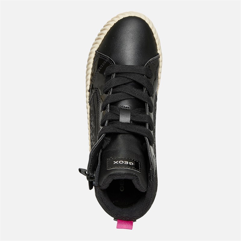 GEOX Mirroless sneakersy za kostkę na suwak dla dziewczynki kolor czarny