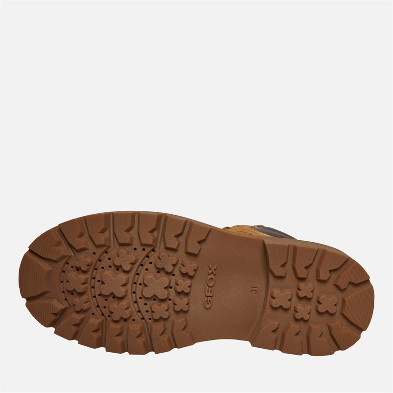 GEOX Shaylax buty zamkiem po wewnętrznej stronie dla chłopca kolor żółty/brązowy