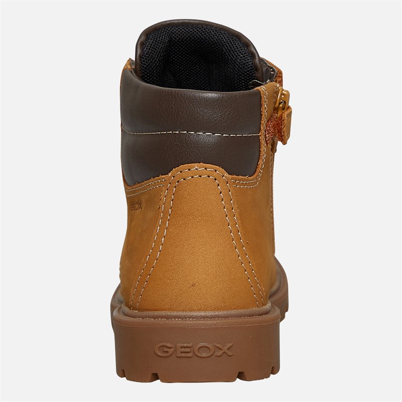 GEOX Shaylax buty zamkiem po wewnętrznej stronie dla chłopca kolor żółty/brązowy