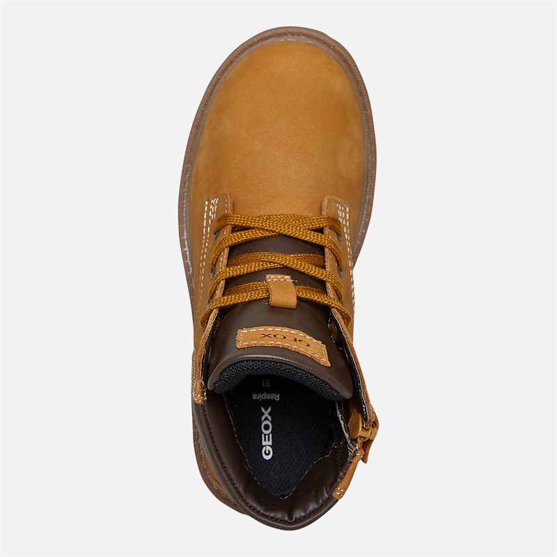 GEOX Shaylax buty zamkiem po wewnętrznej stronie dla chłopca kolor żółty/brązowy