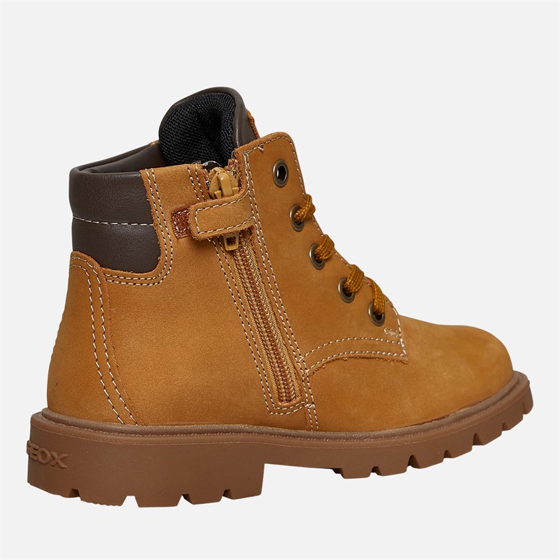 GEOX Shaylax buty zamkiem po wewnętrznej stronie dla chłopca kolor żółty/brązowy