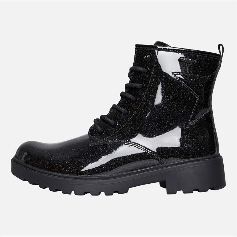 GEOX Junior Girls Casey Ankle Boots Black