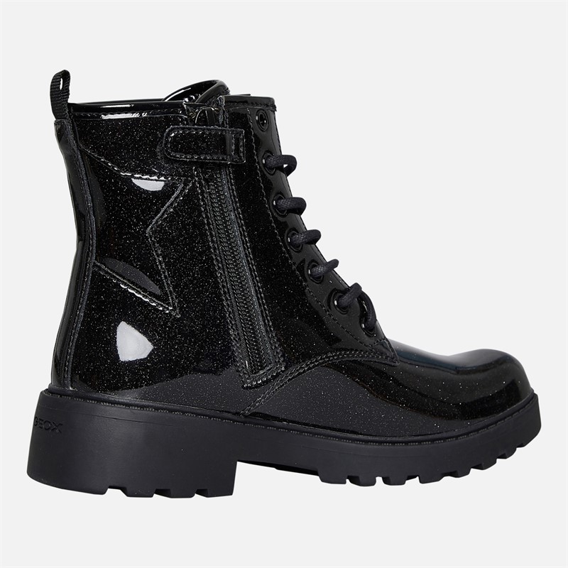 GEOX Junior Girls Casey Ankle Boots Black