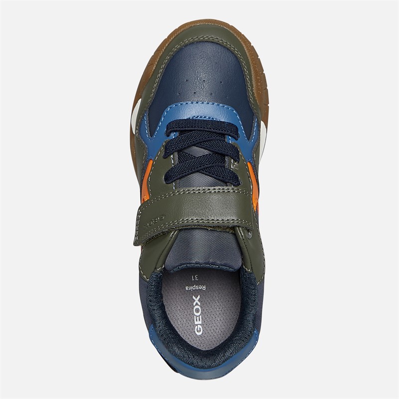 GEOX Baskets Rann Garçon Military/Orange