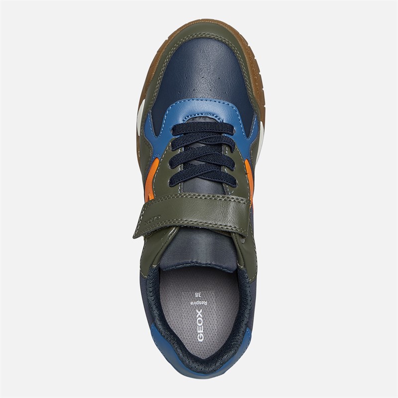 GEOX Baskets Rann Garçon Junior Military/Orange