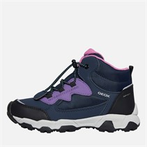 GEOX Girls Magnetar Ankle Boots Navy/Violet