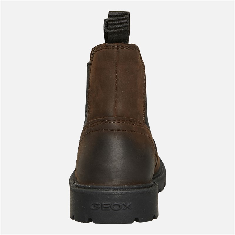 GEOX Drenge Shaylax Chelsea Støvler Kaffe/Sort
