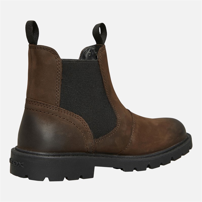 GEOX Drenge Shaylax Chelsea Støvler Kaffe/Sort