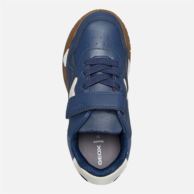 GEOX Baskets Rann Garçon Bleu Marine/Ivoire Clair Navy/Lt Ivory