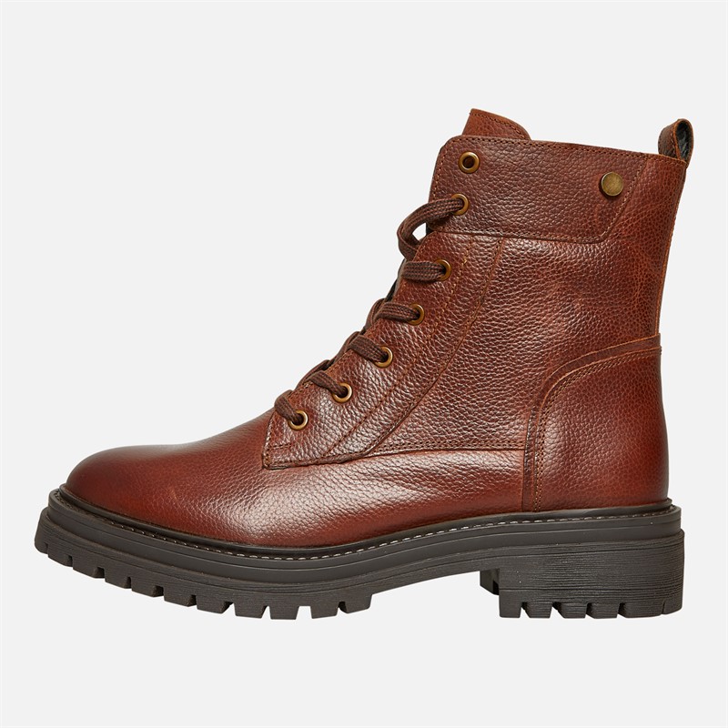 GEOX Womens Iridea Lace Up Boots Brown