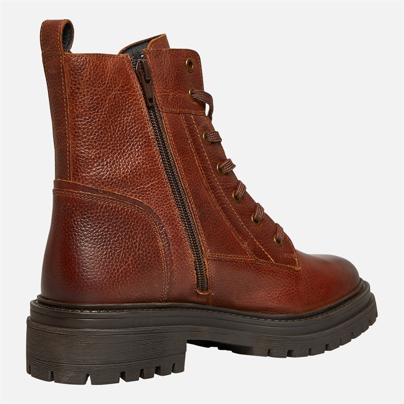 GEOX Womens Iridea Lace Up Boots Brown