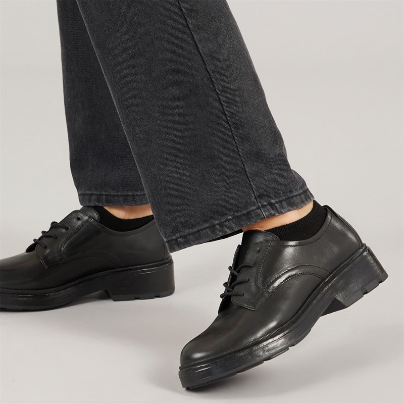 GEOX Damen Swelen klobige Oxford Schuhe Schwarz