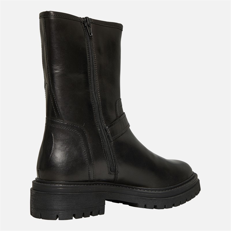 GEOX Womens Iridea Buckle Boots Black
