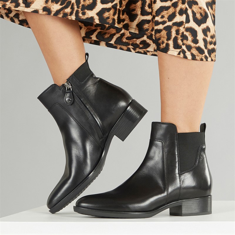 GEOX Dames Felicity Chelsea Laarzen Zwart