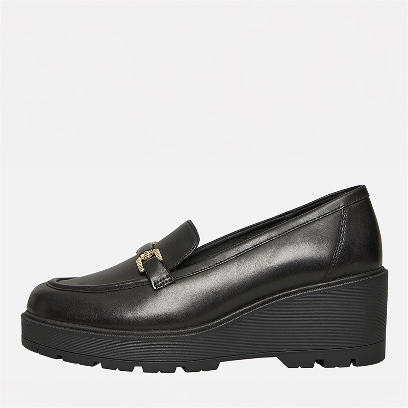 GEOX Damen Mierelle Keilabsatz Slipper Schwarz