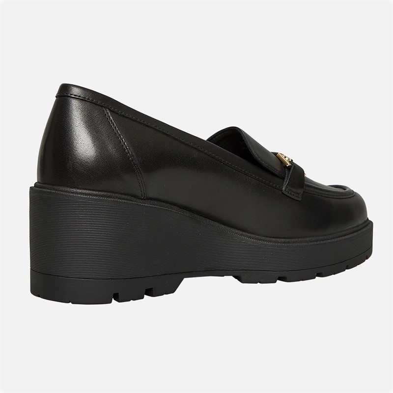 GEOX Damen Mierelle Keilabsatz Slipper Schwarz