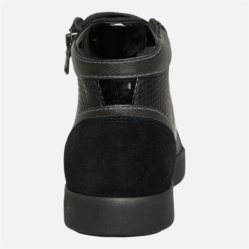 GEOX Blomie wysokie sneakersy zapinane na zamek błyskawiczny dla niej kolor czarny