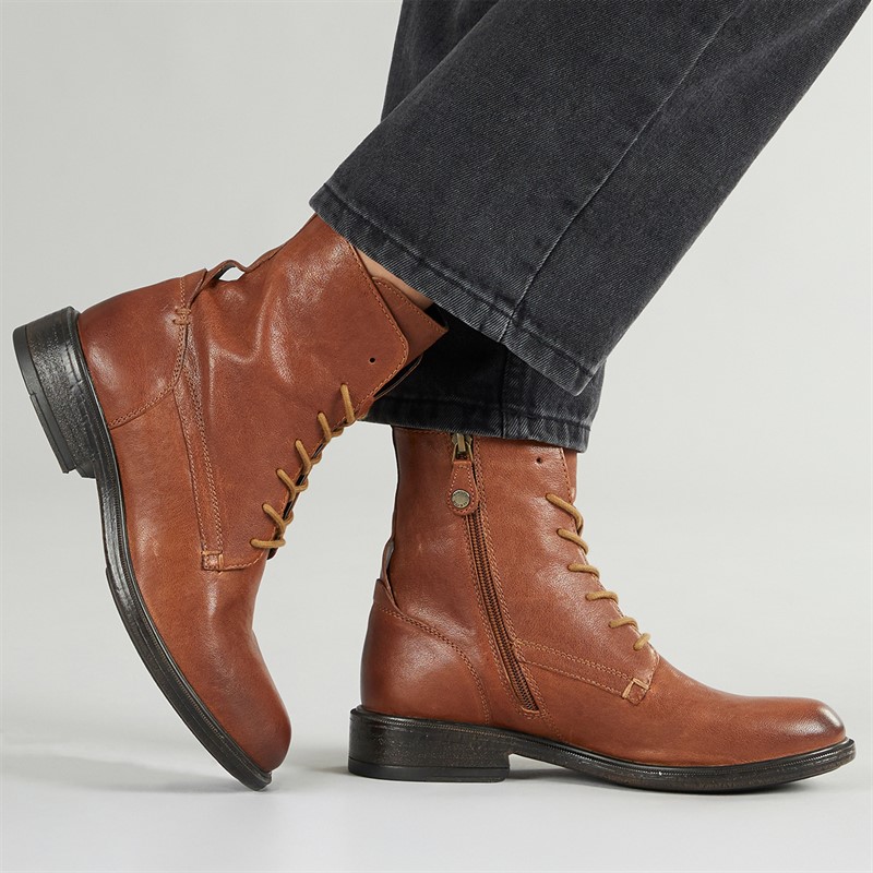 GEOX Damen Catria Schnürstiefeletten Braun