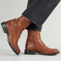 GEOX Womens Catria Lace Up Ankle Boots Brown