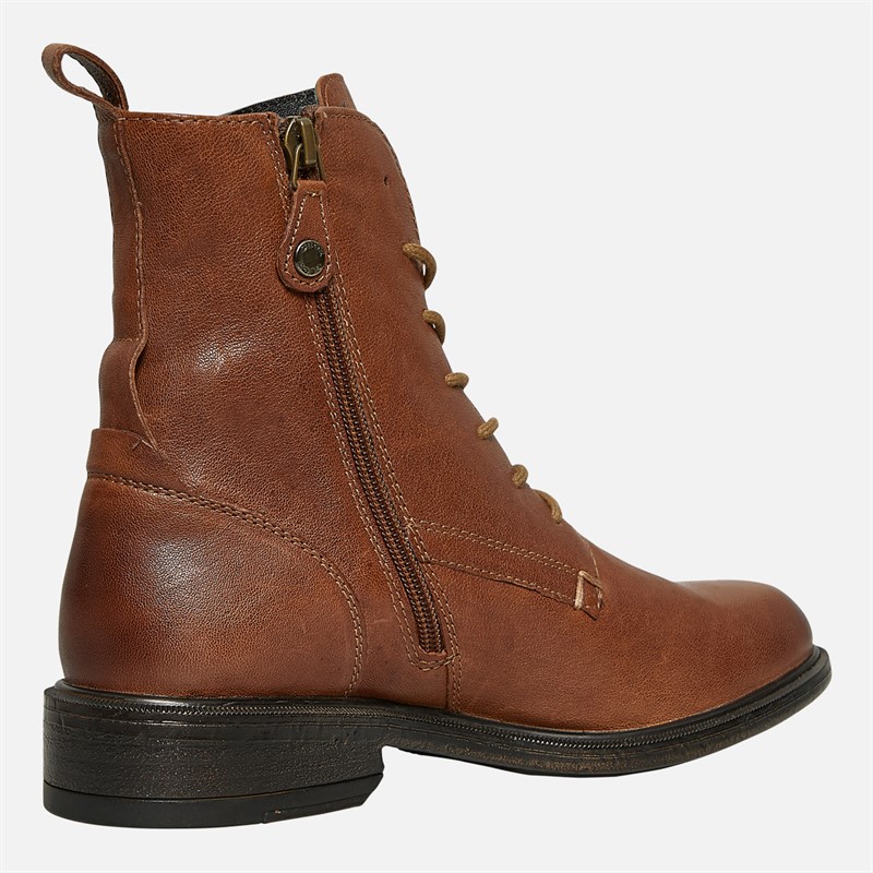 GEOX Damen Catria Schnürstiefeletten Braun