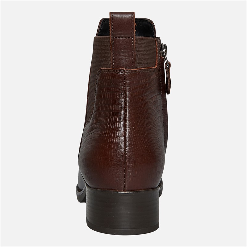 GEOX Womens Felicity Chelsea Boots Dark Brown