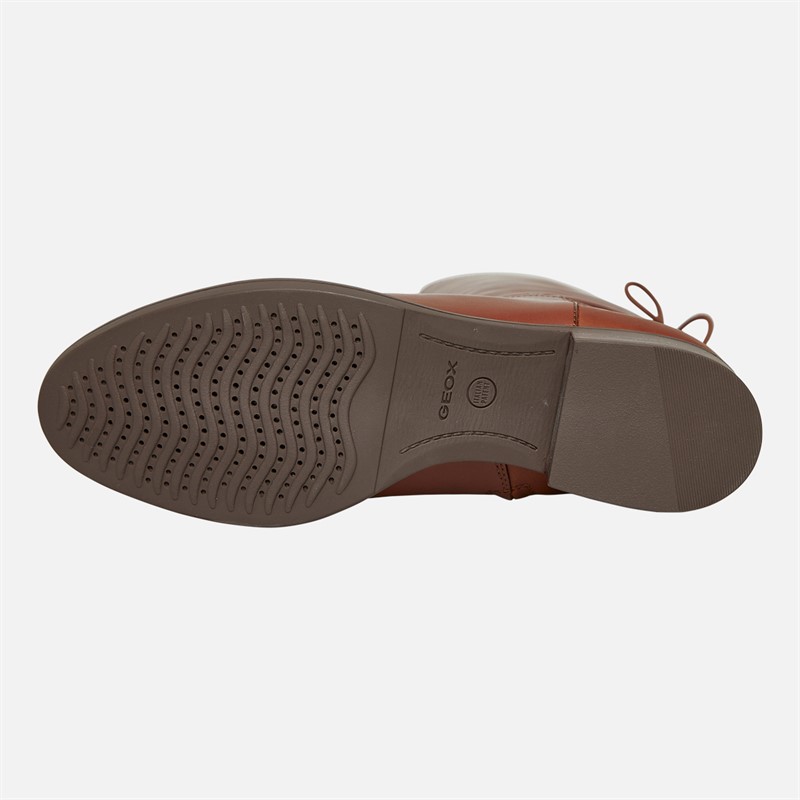 GEOX Womens Felicity Knee High Stretch Boots Brown