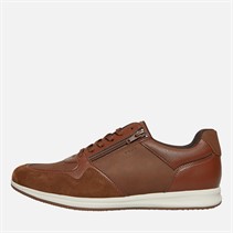 GEOX Mens Avery Zip Trainers Brown